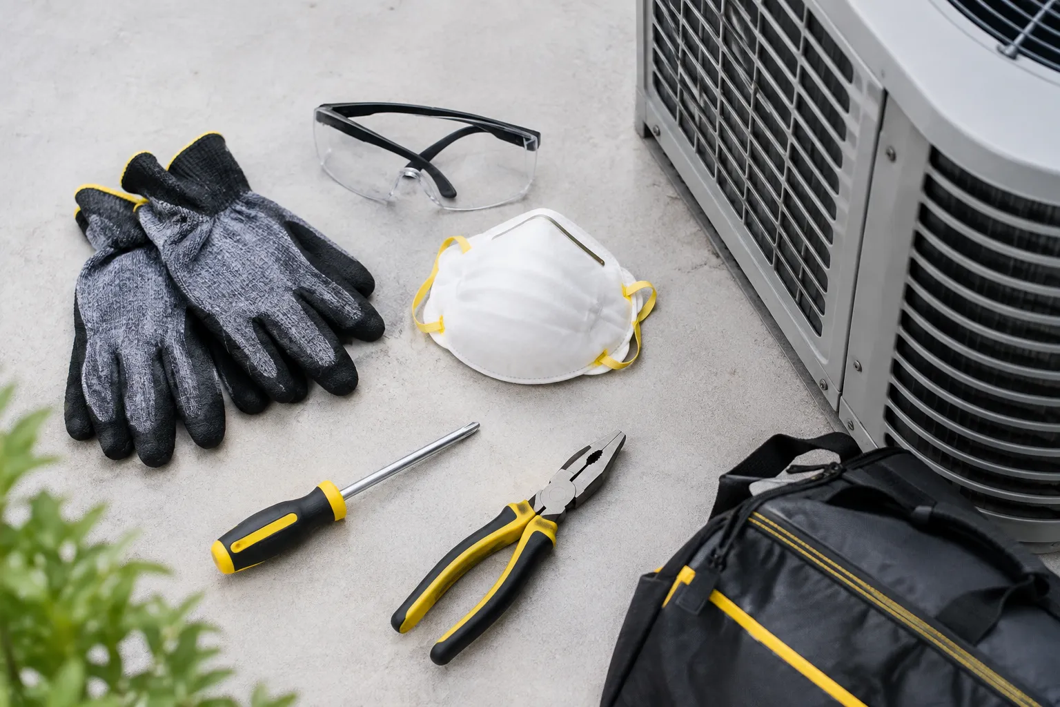 Prepare for AC maintenance safely