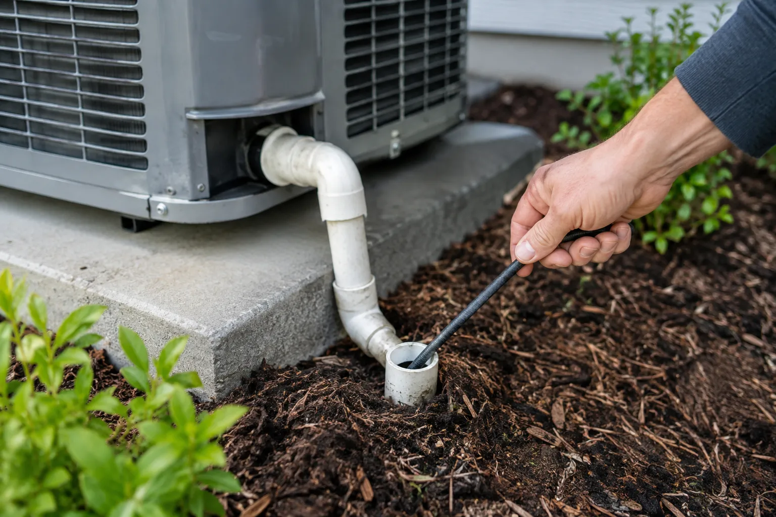 Keep the condensate drain flowing